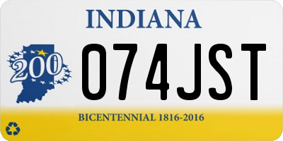 IN license plate 074JST