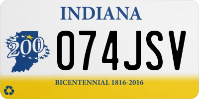 IN license plate 074JSV