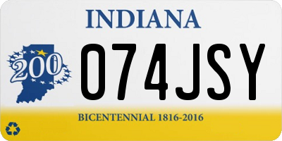 IN license plate 074JSY