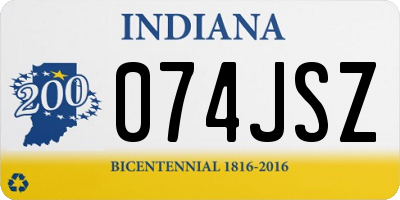 IN license plate 074JSZ