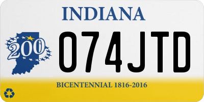 IN license plate 074JTD