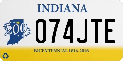 IN license plate 074JTE