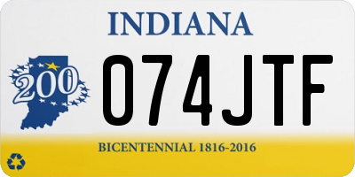 IN license plate 074JTF