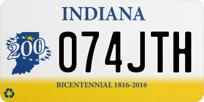 IN license plate 074JTH
