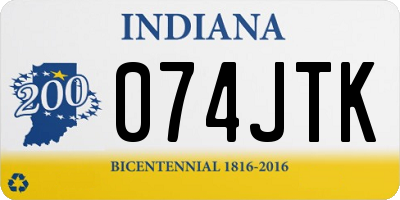 IN license plate 074JTK