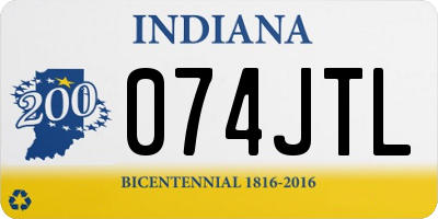 IN license plate 074JTL