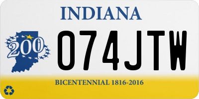 IN license plate 074JTW
