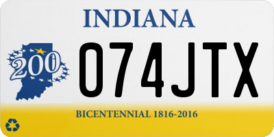 IN license plate 074JTX