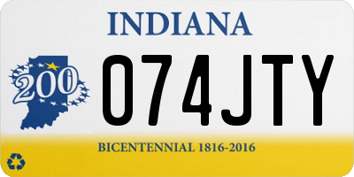 IN license plate 074JTY