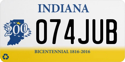 IN license plate 074JUB