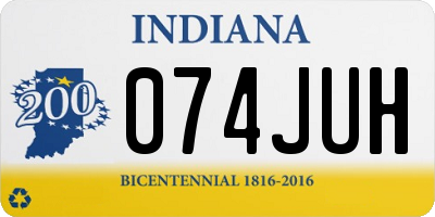 IN license plate 074JUH