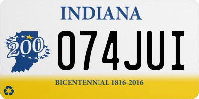 IN license plate 074JUI