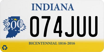 IN license plate 074JUU