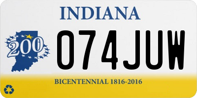 IN license plate 074JUW