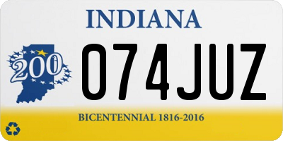 IN license plate 074JUZ