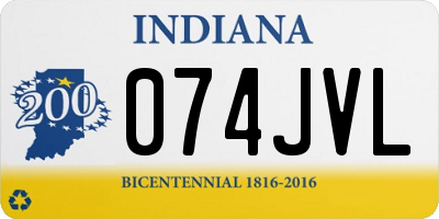 IN license plate 074JVL