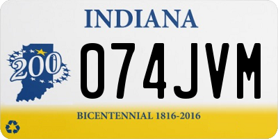 IN license plate 074JVM