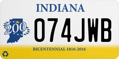 IN license plate 074JWB