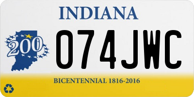 IN license plate 074JWC