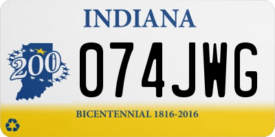 IN license plate 074JWG