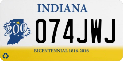 IN license plate 074JWJ