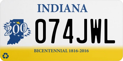 IN license plate 074JWL