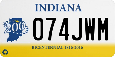 IN license plate 074JWM