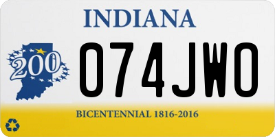 IN license plate 074JWO