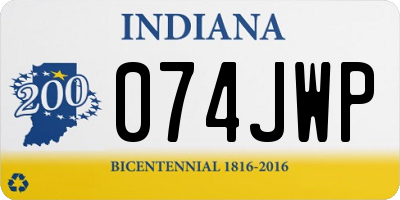 IN license plate 074JWP