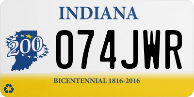 IN license plate 074JWR