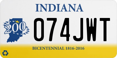 IN license plate 074JWT