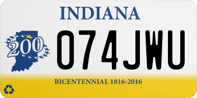 IN license plate 074JWU