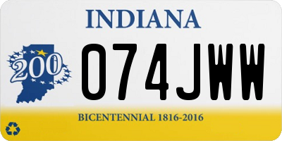 IN license plate 074JWW