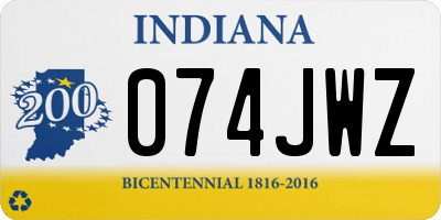 IN license plate 074JWZ