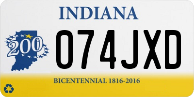IN license plate 074JXD