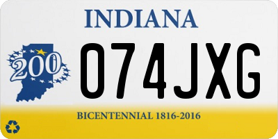 IN license plate 074JXG