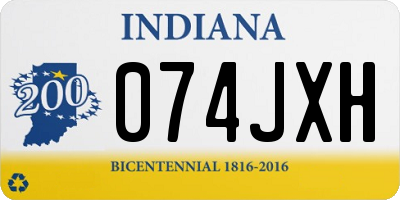 IN license plate 074JXH