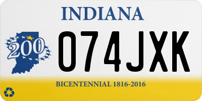 IN license plate 074JXK