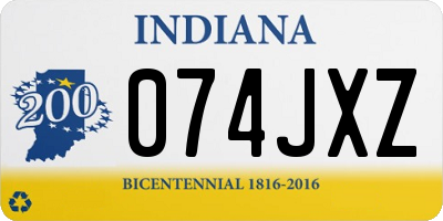 IN license plate 074JXZ