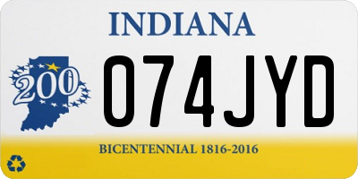IN license plate 074JYD