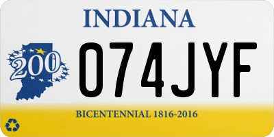 IN license plate 074JYF