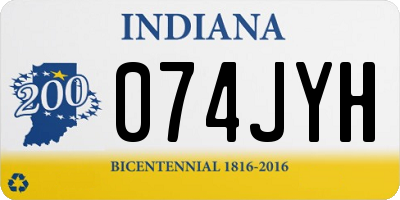 IN license plate 074JYH