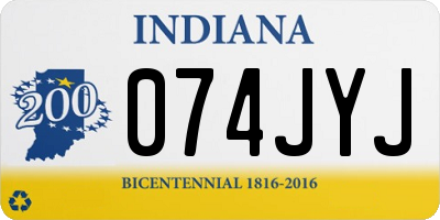 IN license plate 074JYJ