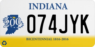IN license plate 074JYK