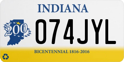 IN license plate 074JYL