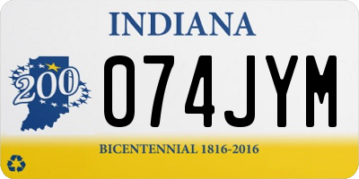 IN license plate 074JYM