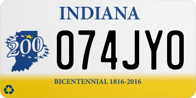 IN license plate 074JYO
