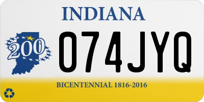 IN license plate 074JYQ