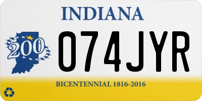 IN license plate 074JYR