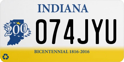 IN license plate 074JYU